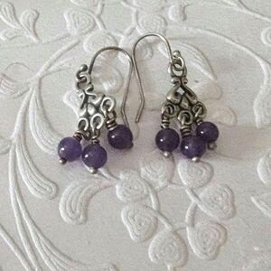 February Birthstone Amethyst Sterling Silver Artistan Handmade One-of-a-Kind